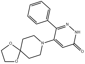 5-(1,4-DIOXA-8-AZASPIRO[4.5]DEC-8-YL)-6-PHENYL-3(2H)-PYRIDAZINONE 结构式