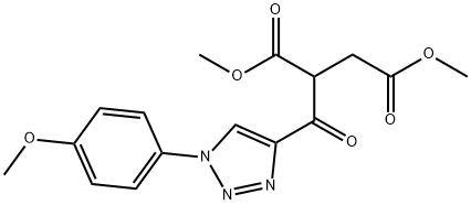 DIMETHYL 2-([1-(4-METHOXYPHENYL)-1H-1,2,3-TRIAZOL-4-YL]CARBONYL)SUCCINATE 结构式