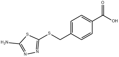 苯甲酸,4-(5-氨基-1,3,4-噻二唑-2-基硫代甲基)- 结构式