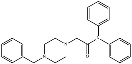 N,N-DIPHENYL-2-(4-BENZYLPIPERAZINYL)ETHANAMIDE 结构式