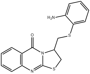 3-([(2-AMINOPHENYL)SULFANYL]METHYL)-2,3-DIHYDRO-5H-[1,3]THIAZOLO[2,3-B]QUINAZOLIN-5-ONE 结构式