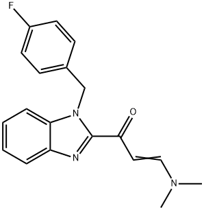 (Z)-3-(DIMETHYLAMINO)-1-[1-(4-FLUOROBENZYL)-1H-1,3-BENZIMIDAZOL-2-YL]-2-PROPEN-1-ONE 结构式