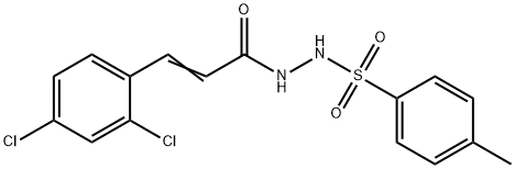 N'-[(E)-3-(2,4-DICHLOROPHENYL)-2-PROPENOYL]-4-METHYLBENZENESULFONOHYDRAZIDE 结构式