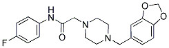 2-(4-(Benzo[d]1,3-dioxolan-5-ylmethyl)piperazinyl)-N-(4-fluorophenyl)ethanamide 结构式