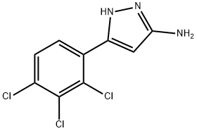 3-(2,3,4-TRICHLOROPHENYL)-1H-PYRAZOL-5-AMINE 结构式
