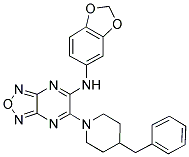 N-(BENZO[D][1,3]DIOXOL-5-YL)-6-(4-BENZYLPIPERIDIN-1-YL)-[1,2,5]OXADIAZOLO[3,4-B]PYRAZIN-5-AMINE 结构式