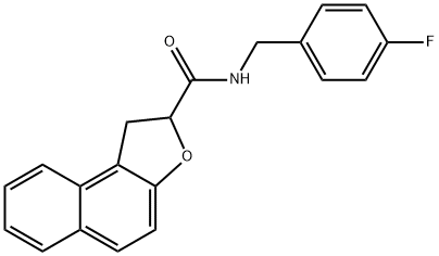 N-(4-FLUOROBENZYL)-1,2-DIHYDRONAPHTHO[2,1-B]FURAN-2-CARBOXAMIDE 结构式