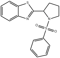 2-(1-(苯基磺酰基)吡咯烷-2-基)苯并[D]噻唑 结构式