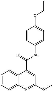 N-(4-ETHOXYPHENYL)-2-METHOXYQUINOLINE-4-CARBOXAMIDE 结构式