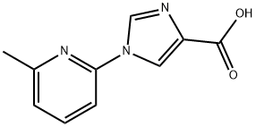 1-(6-METHYL-2-PYRIDINYL)-1H-IMIDAZOLE-4-CARBOXYLIC ACID 结构式