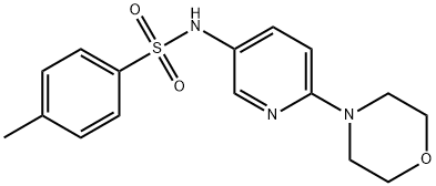 4-METHYL-N-(6-MORPHOLINO-3-PYRIDINYL)BENZENESULFONAMIDE 结构式