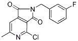 4-CHLORO-2-(3-FLUOROBENZYL)-6-METHYL-1H-PYRROLO[3,4-C]PYRIDINE-1,3(2H)-DIONE 结构式