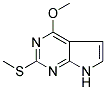 4-METHOXY-2-METHYLSULFANYL-7H-PYRROLO(2,3-D)PYRIMIDINE 结构式