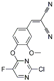 {4-[(2-CHLORO-5-FLUOROPYRIMIDIN-4-YL)OXY]-3-METHOXYBENZYLIDENE}MALONONITRILE 结构式