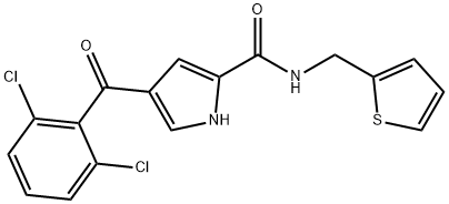 4-(2,6-DICHLOROBENZOYL)-N-(2-THIENYLMETHYL)-1H-PYRROLE-2-CARBOXAMIDE 结构式