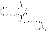 N-(4-CHLOROPHENETHYL)-1-(DICHLOROMETHYL)INDANE-2-CARBOXAMIDE 结构式