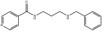 N-[3-(苄氨基)丙基]吡啶-4-甲酰胺 结构式