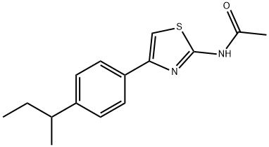 N-(4-[4-(SEC-BUTYL)PHENYL]-1,3-THIAZOL-2-YL)ACETAMIDE 结构式