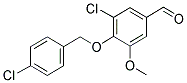 3-CHLORO-4-[(4-CHLOROBENZYL)OXY]-5-METHOXYBENZALDEHYDE 结构式