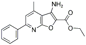 ETHYL 3-AMINO-4-METHYL-6-PHENYLFURO[2,3-B]PYRIDINE-2-CARBOXYLATE 结构式