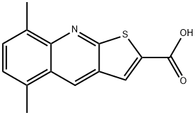 5,8-DIMETHYL-THIENO[2,3-B]QUINOLINE-2-CARBOXYLIC ACID 结构式