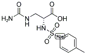 B-UREIDO-D-A-TOSYLAMINOPROPIONIC ACID 结构式