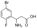 3-AMINO-3-(5-BROMO-2-FLUOROPHENYL)PROPANOIC ACID 结构式