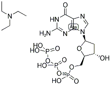 DEOXYGUANOSINE 5'-[ALPHA-32P]-TRIPHOSPHATE, TRIETHYLAMMONIUM SALT 结构式