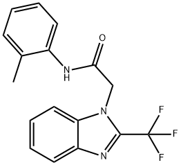 N-(2-METHYLPHENYL)-2-[2-(TRIFLUOROMETHYL)-1H-1,3-BENZIMIDAZOL-1-YL]ACETAMIDE 结构式