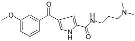 N-[3-(DIMETHYLAMINO)PROPYL]-4-(3-METHOXYBENZOYL)-1H-PYRROLE-2-CARBOXAMIDE 结构式