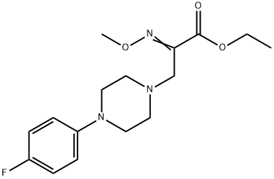 ETHYL 3-[4-(4-FLUOROPHENYL)PIPERAZINO]-2-(METHOXYIMINO)PROPANOATE 结构式