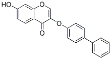 3-(BIPHENYL-4-YLOXY)-7-HYDROXY-CHROMEN-4-ONE 结构式