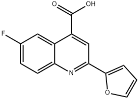 6-氟-2-呋喃-2-基-喹啉-4-羧酸 结构式