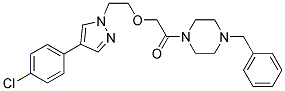 1-BENZYL-4-[2-(2-(4-(4-CHLOROPHENYL)-1H-PYRAZOL-1-YL)ETHOXY)-1-OXOETHYL]PIPERAZINE 结构式