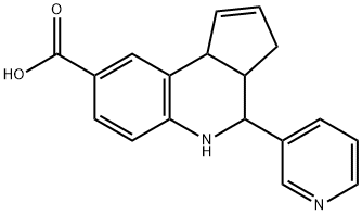 4-PYRIDIN-3-YL-3A,4,5,9B-TETRAHYDRO-3H-CYCLOPENTA[C]QUINOLINE-8-CARBOXYLIC ACID 结构式