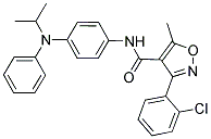 (3-(2-CHLOROPHENYL)-5-METHYLISOXAZOL-4-YL)-N-(4-((ISOPROPYL)PHENYLAMINO)PHENYL)FORMAMIDE 结构式