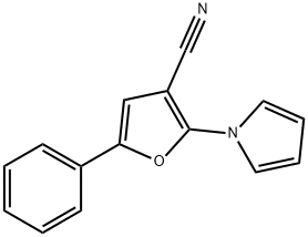 3-Cyano-5-phenyl-2-(1-pyrrolyl)furan 结构式