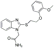 2-(2-([2-(2-METHOXYPHENOXY)ETHYL]THIO)-1H-BENZIMIDAZOL-1-YL)ACETAMIDE 结构式