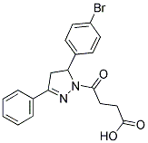 4-(5-(4-溴苯基)-3-苯基-4,5-二氢-1H-吡唑-1-基)-4-氧代丁酸 结构式