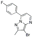 3-BROMO-7-(4-FLUOROPHENYL)-2-METHYLPYRAZOLO[1,5-A]PYRIMIDINE 结构式