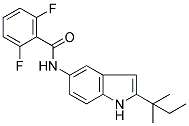 2,6-DIFLUORO-N-[2-(1,1-DIMETHYLPROPYL)-1H-INDOL-5-YL]BENZAMIDE 结构式