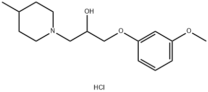 1-(3-甲氧基苯氧基)-3-(4-甲基哌啶-1-基)丙-2-醇盐酸盐 结构式
