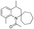 1'-ACETYL-4',8'-DIMETHYL-3',4'-DIHYDRO-1'H-SPIRO[CYCLOHEPTANE-1,2'-QUINOLINE] 结构式