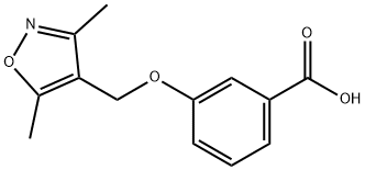 3-[(3,5-DIMETHYLISOXAZOL-4-YL)METHOXY]BENZOIC ACID 结构式