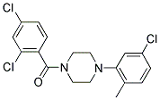 2,4-Dichlorophenyl 4-(5-chloro-2-methylphenyl)piperazinyl ketone 结构式
