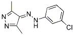 3,5-DIMETHYL-4H-PYRAZOL-4-ONE (3-CHLOROPHENYL)HYDRAZONE 结构式