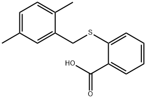 2-[(2,5-DIMETHYLBENZYL)SULFANYL]BENZENECARBOXYLIC ACID 结构式