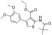 ETHYL 4-(3,4-DIMETHOXYPHENYL)-2-PIVALAMIDOTHIOPHENE-3-CARBOXYLATE 结构式