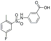 3-(5-FLUORO-2-METHYL-BENZENESULFONYLAMINO)-BENZOIC ACID 结构式