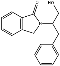 2-(1-羟基-3-苯基丙烷-2-基)异二氢吲哚-1-酮 结构式